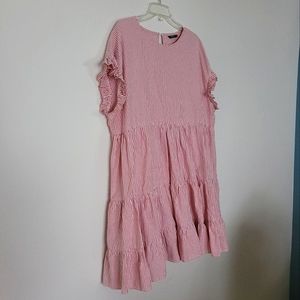 SHEIN pink and white striped dress 3XL